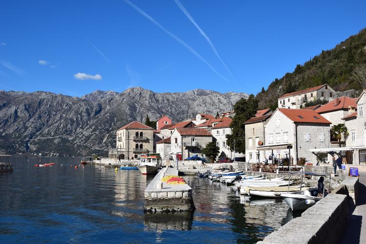 Perast view from the shore