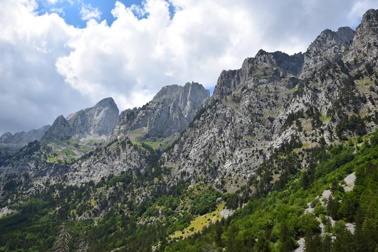 Albanian border mountains in Prokletije National Park